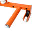 Chariot à roulettes robuste et réglable pour atelier, garage, orange
