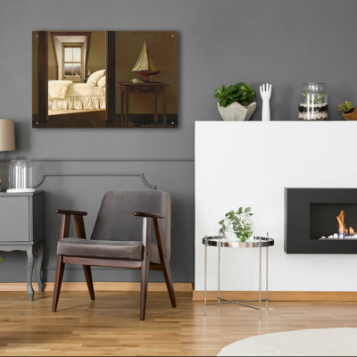 «Chambre d'amis» par Zhen-Huan Lu, art mural en verre acrylique,