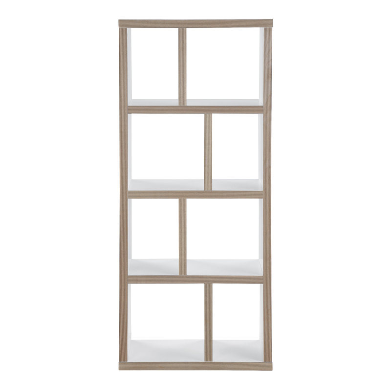 Sighfrith 159cm H x 70cm W Standard Bookcase, White / Plywood