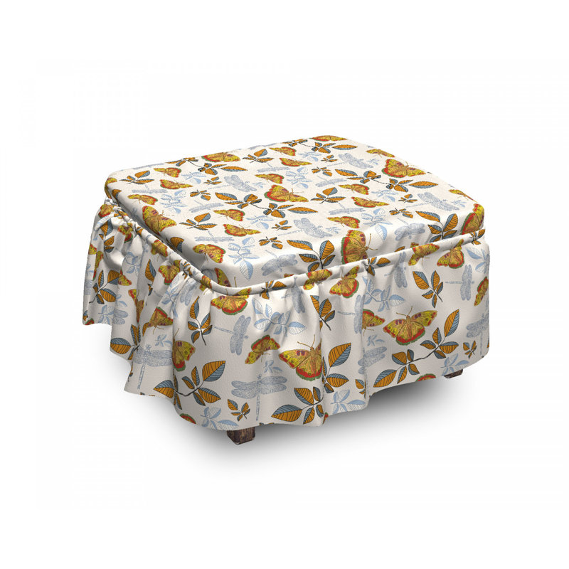 Box Cushion Ottoman Slipcover