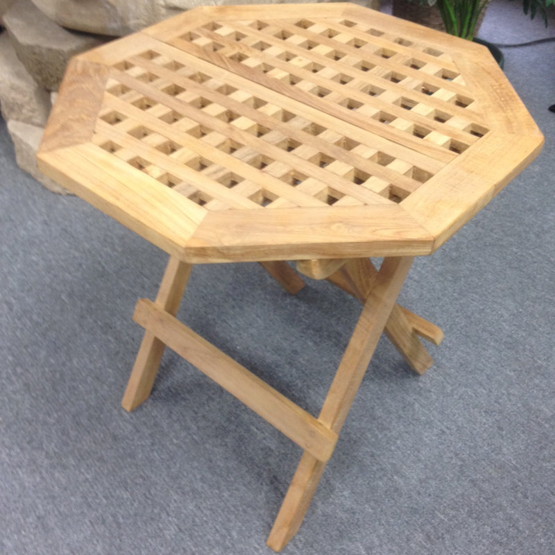 Palmeri Round Teak Folding Outdoor Bistro Table , 20'' in. W 20'' in. D