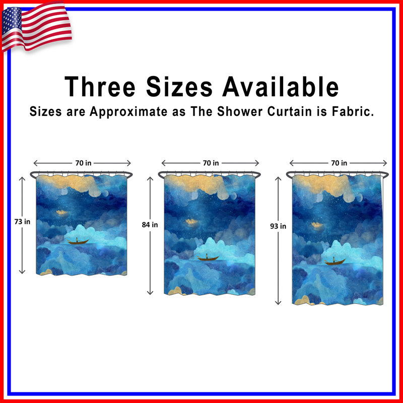 Rideau de douche Starry Sky, 70in W x 84in H