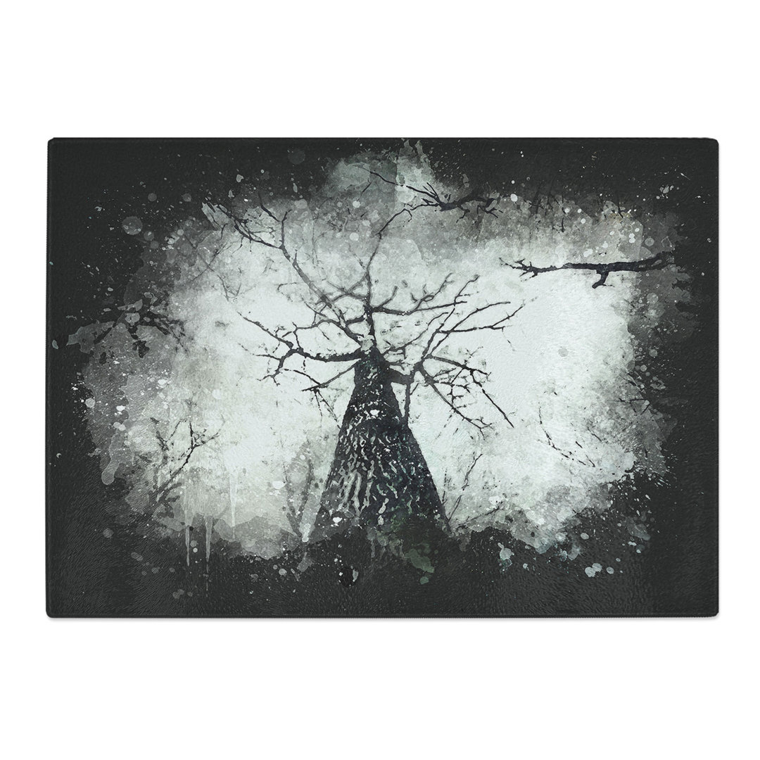 Tempered Glass Majestic Trees Chopping Board