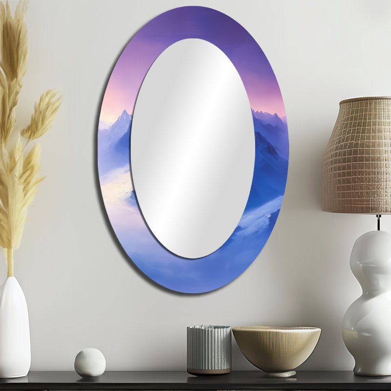 Miroir mural oval blanc Alaska, 36 po x 24 po