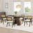 Upholstered Dining Chair with Woven Rattan Back-1784267719