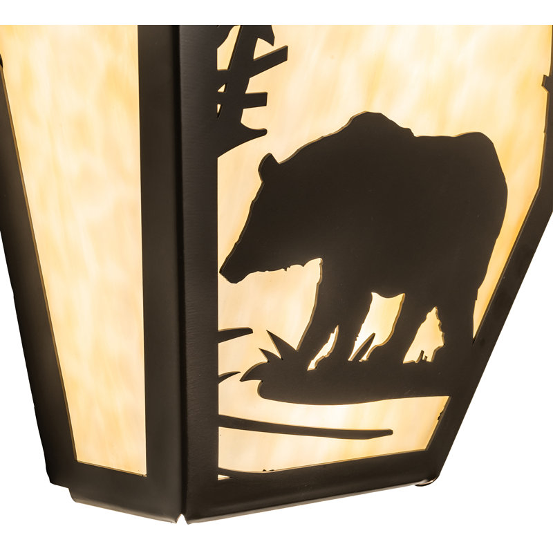 13" Wide Bear Creek Left Wall Sconce, Timeless Bronze, Beige
