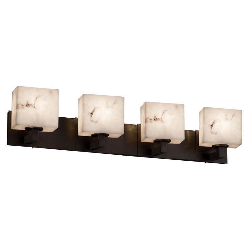 Éclairage pour meuble-lavabo 4 lumières lumenaria, Bronze foncé