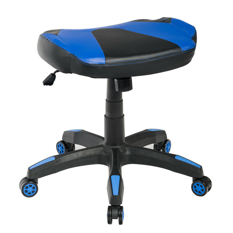 Adjustable Height Ergonomic Lab Stool Wheels, Blue