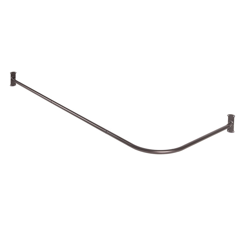 Oil-Rubbed Bronze L-Shaped Wall Mounted Shower Curtain Rod