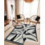 Tapis contemporain moderne abstrait 5X7 pour salon chambre à coucher