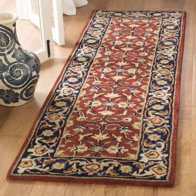 Tapis floral en laine touffeté à la main Badham