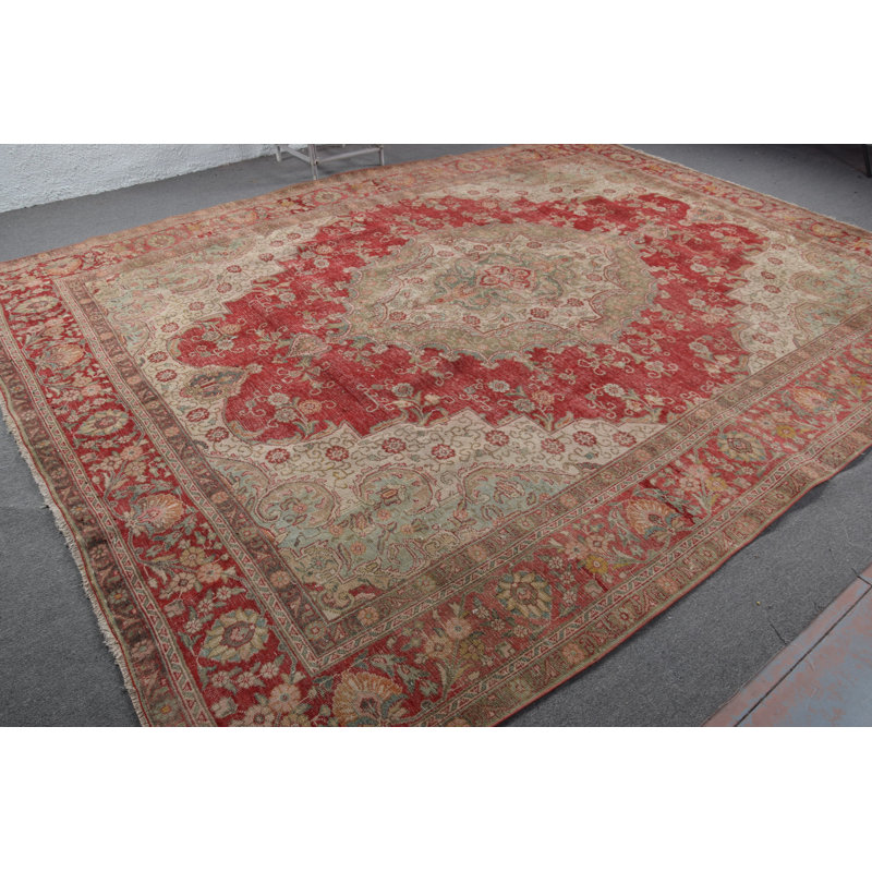 Tapis turc vintage rétro Anatolian - parfait pour la cuisine et les objets décoratifs