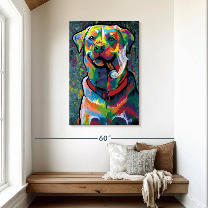 Brampt Acrylic Abstract Dog, 45" H x 30" W
