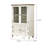 Retro Solid Walnut Sideboard with Tempered Glass