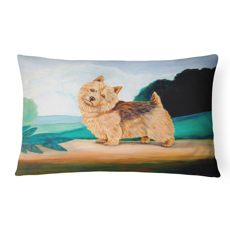 Coussin décoratif intérieur/extérieur norwich terrier