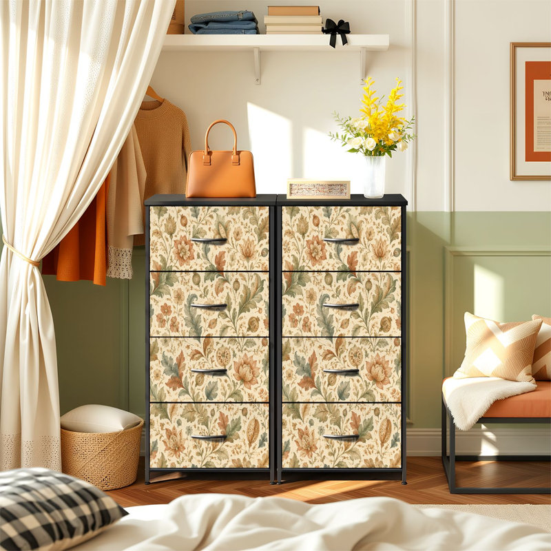 Commode 4 tiroirs avec tiroirs verticaux