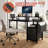 47.3" Computer Desk With Power Outlet (Not Including Office Chairs)-143798439