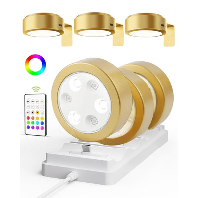 6 Packs Led Wall Mounted Light Wireless With Remote