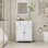 Armoire de salle de bain autoportante Gyala l 23,63 po x H 31,5 po x P 11,82 po
