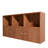 Bookcase With With 3 Cubbies And 3 Cabinets