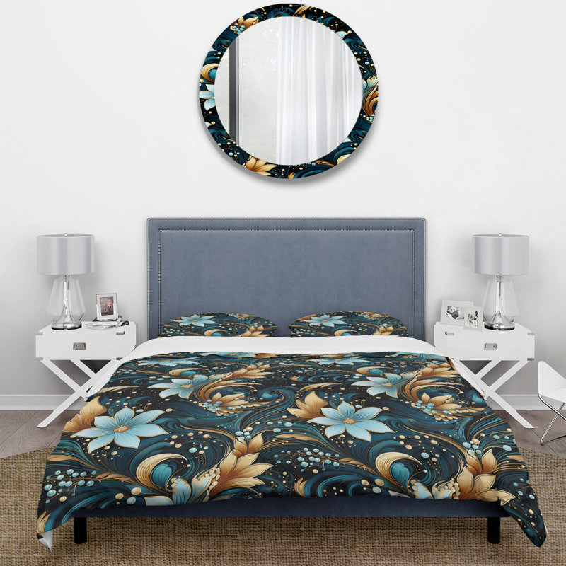 Ensemble de housse de couette à motif cachemire - Microfibre de polyester, Housse de couette très grand et 2 très grandes t
