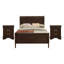 Ensemble de chambre à coucher 3 pièces Henri Charles Cappuccino comprenant un lit traîneau, une commode et une commode haute.-1248182213