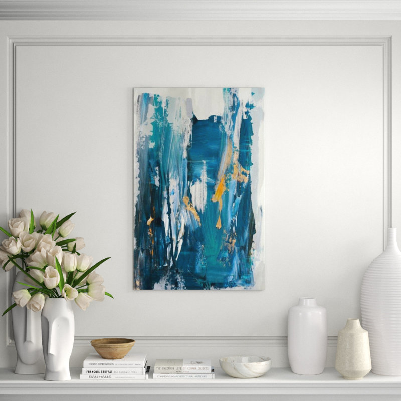 Impressionist Blue Painting by Elle Youngstrom, Outdoor, 61" H x 40" W