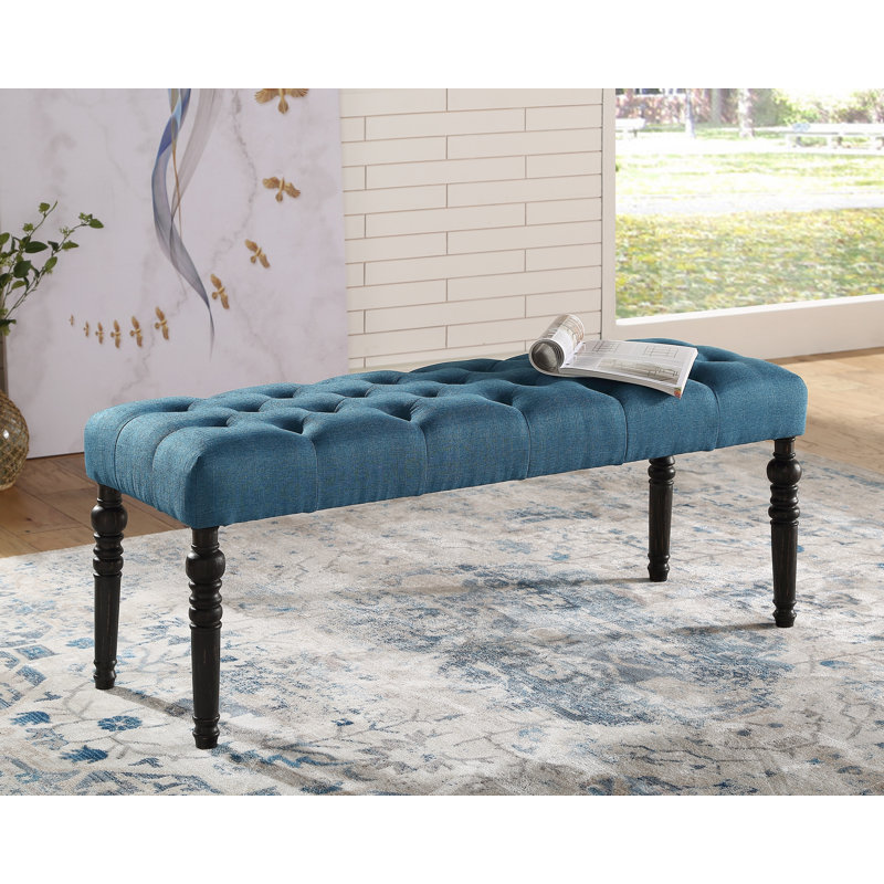 Ensemble de salle à manger Brookwood Wood, Bleu, 6 (1 table + 4 chaises + 1 banc)