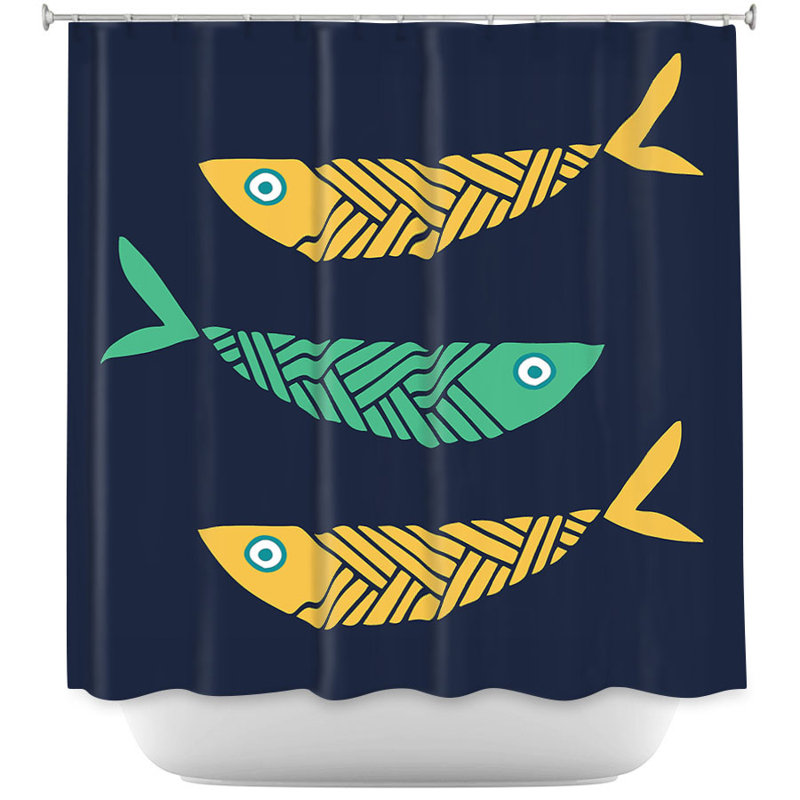 Rideau de douche simple pour chambre de poisson
