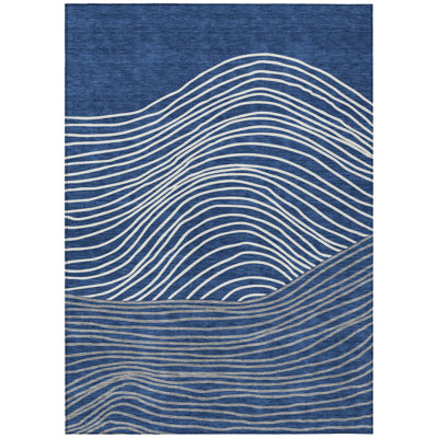 Machine Washable Indoor/Outdoor Bourkelands ACN2350 Stripes Rug
