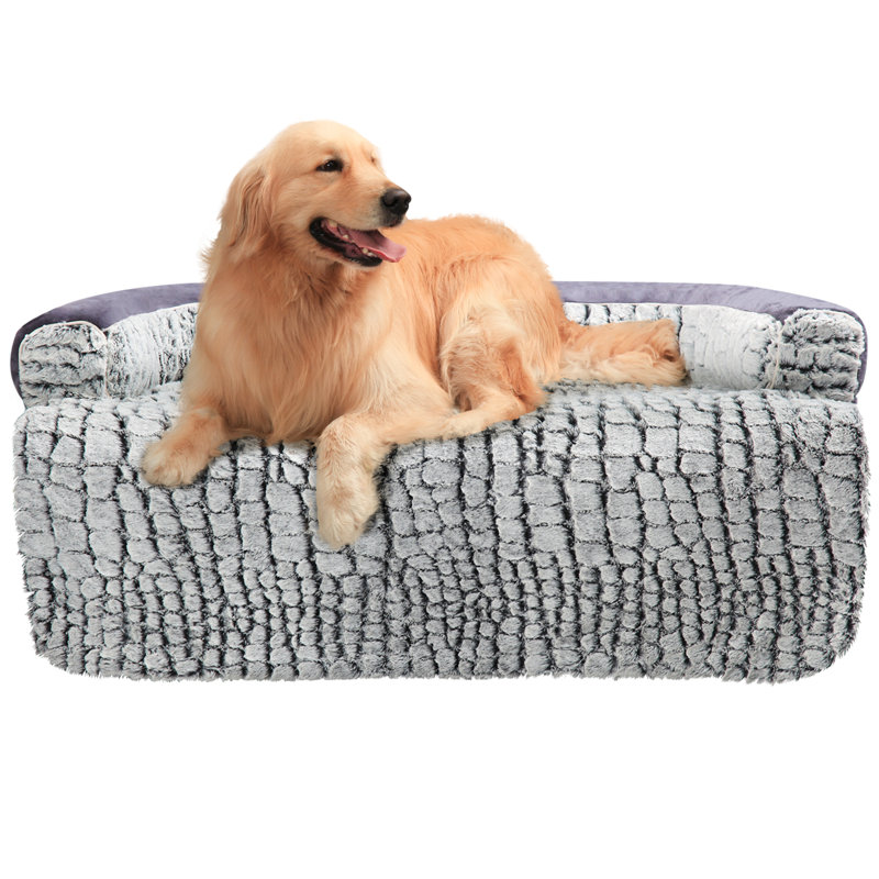 Lit orthopédique pour animaux en polyester, H 9 po x l 37,4 po x P 47 po