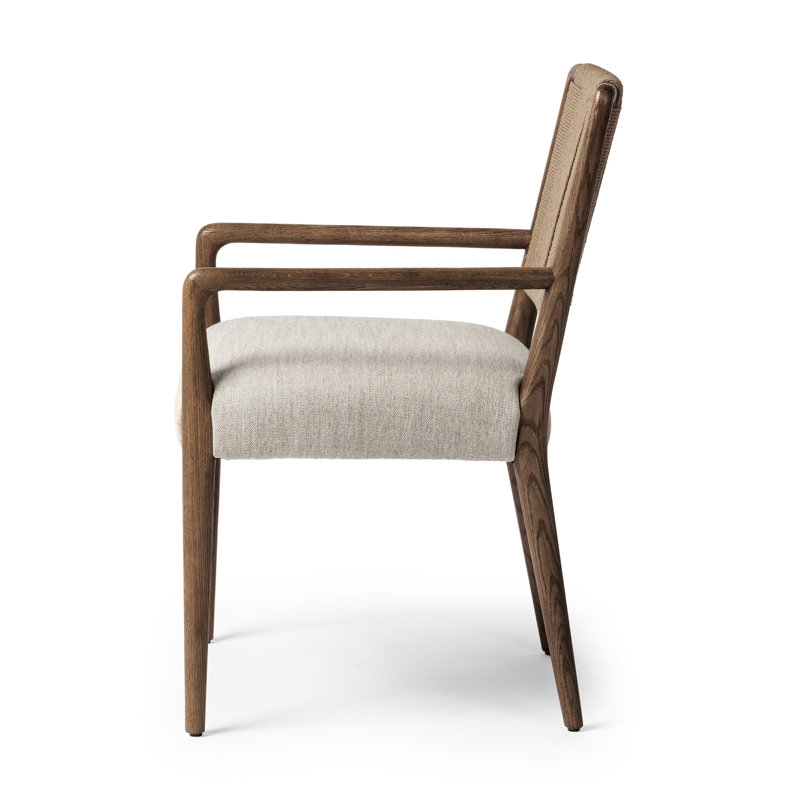 Betha Woven Arm Chair, Alcala Wheat, Tan Ash