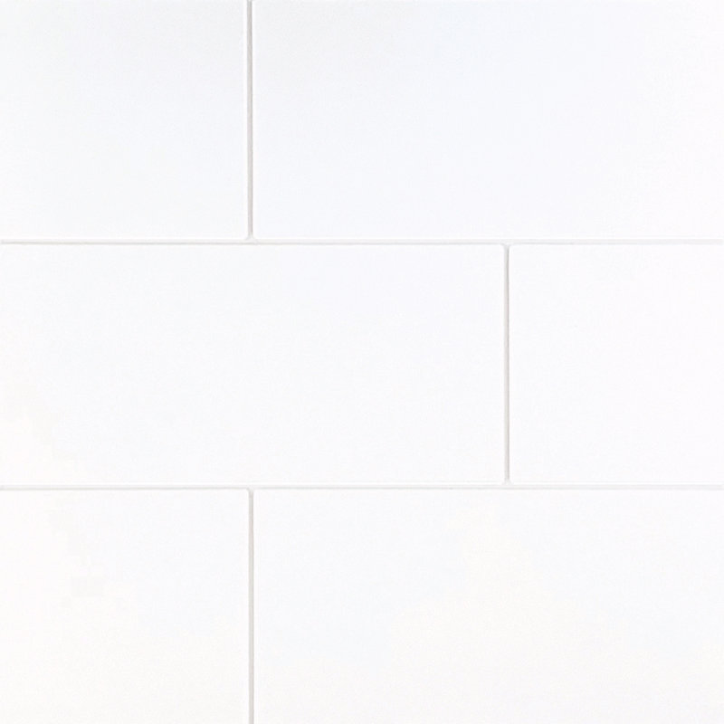 SaraMar 60'' W 36'' D 96'' H Glue Up Solid Surface Wall, White