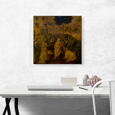 " Adoration Of The Magi " by Leonardo Da Vinci Painting Print