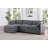 145" W U-Shaped Corduroy Sectional with Removable Ottomans-1956164674