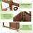 Raised Garden Bed w/ Trellis w/ Drainage Holes Legs Twisting Rope for Backyard