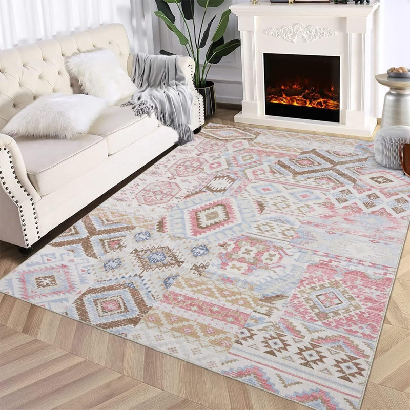 Tapis fin antidérapant lavable à la machine, Rectangle 9 pi x 12 pi