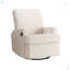 Fauteuil inclinable pivotant Tucker à rayures ivoire
