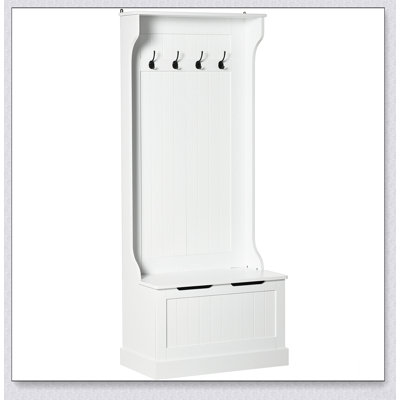 Portemanteau polyvalent avec portemanteau, banc de rangement et siège pour une organisation efficace du vestibule
