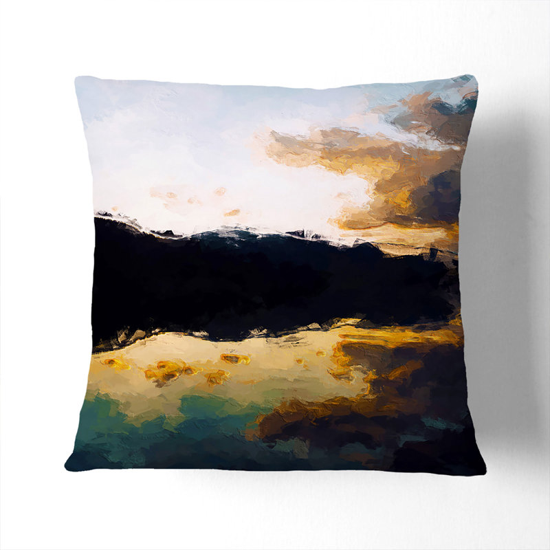 Square Throw Cushion, 55cm H x 55cm W x 20cm D, Black
