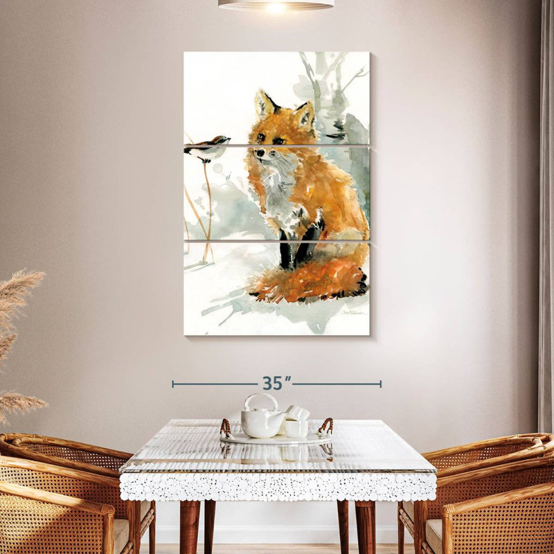 Brampt Fox And Friend, 50" H x 32" W