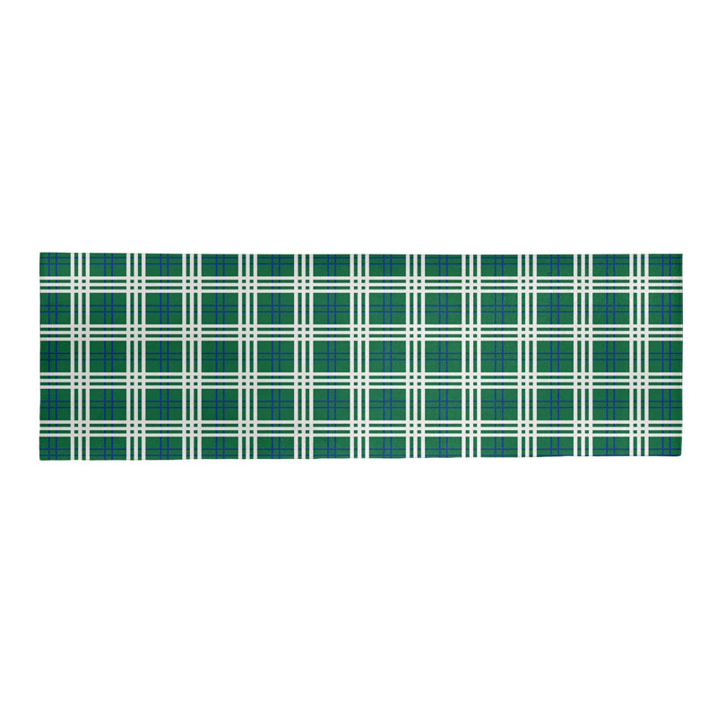 Tapis écossais vert, Tapis de couloir 2 pi 6 po x 8 pi