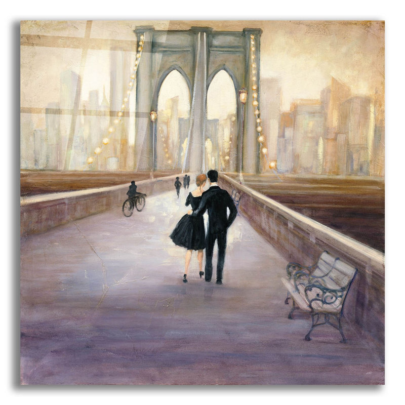 «Bridge to NY» par Julia Purinton, art mural en verre acrylique