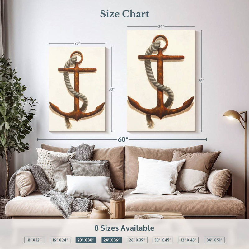 Aletra Anchor Plain, H 36 po x l 24 po