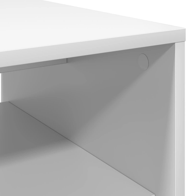 Coffee Table with Storage, 40cm. H x 60cm. L x 50cm. W, White