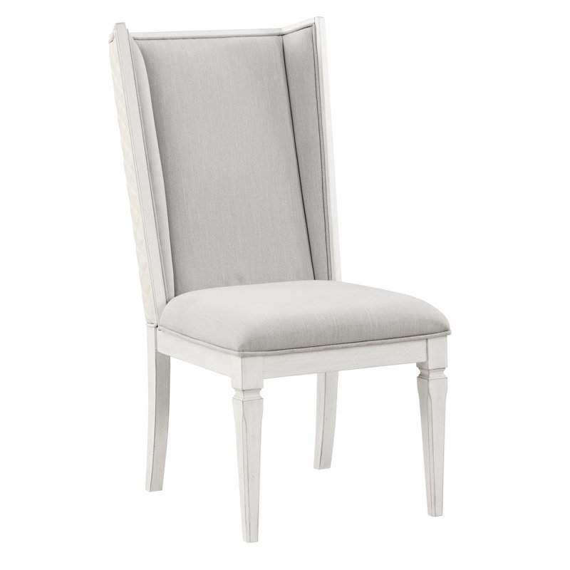 2 chaises d'appoint grises et blanches. 15 Hauteur du colis. Profondeur de l'assise de 21 po pour une assise décontractée. Siège rembourré confortable. Fabrication en bois d'hévéa et en bois composite. Élégant lin blanc - (2). 15 po
