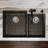 Karran Quartz 32'' X 21-1/4'' Double Bowl 60/40 Undermount Kitchen Sink Kit-54821678