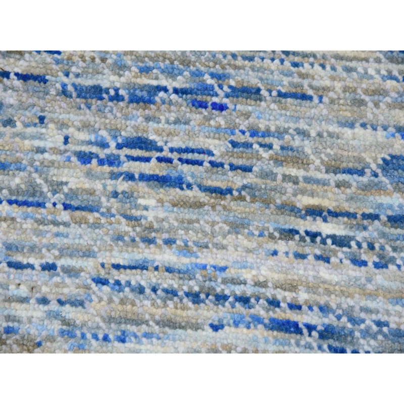 10'x14'1" Cadet Grey Dyed Wool Hand Knotted Chiaroscuro Collection Rug 21AF18D145C34FA69CF3A6CF5AAF1F79