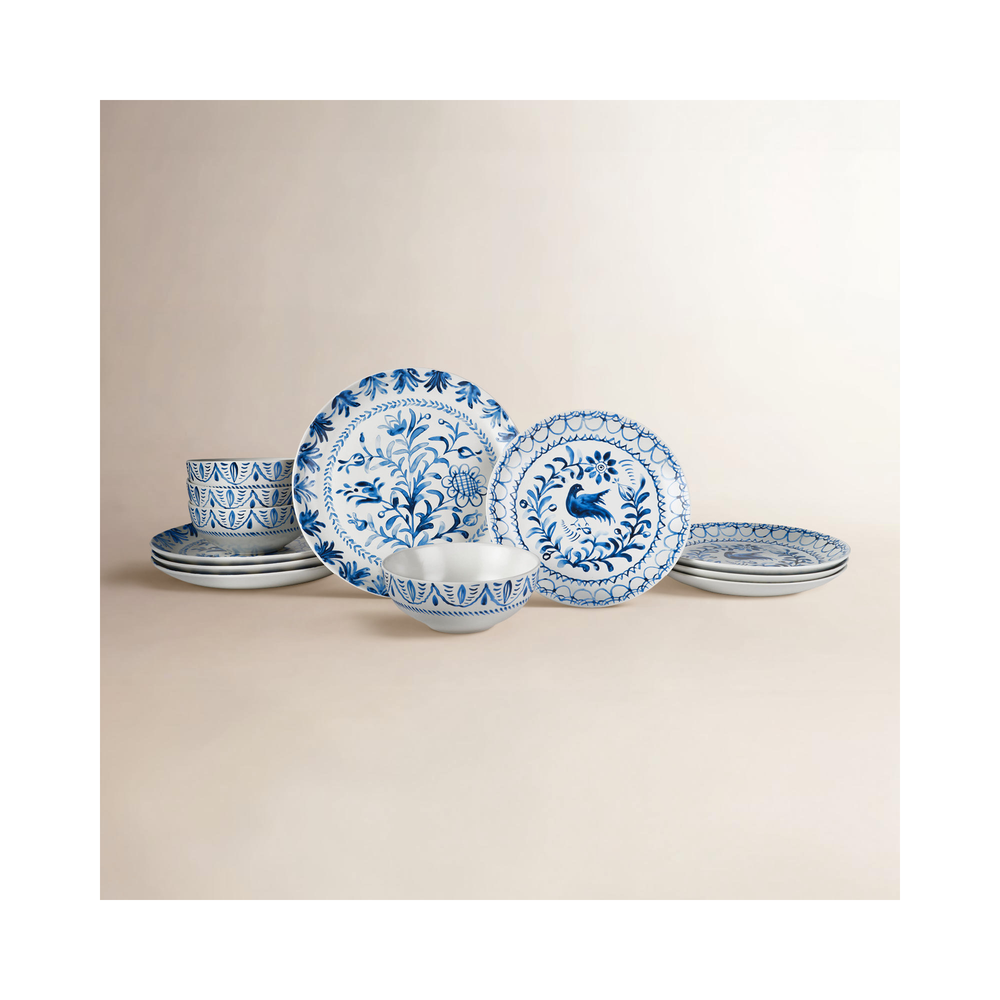  Sicily 12 Piece Dinnerware Set, Blue