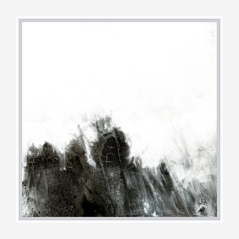 Abstract Print by John Beard, 37.5" H x 37.5" W x 1.75" D, White Framed Canvas